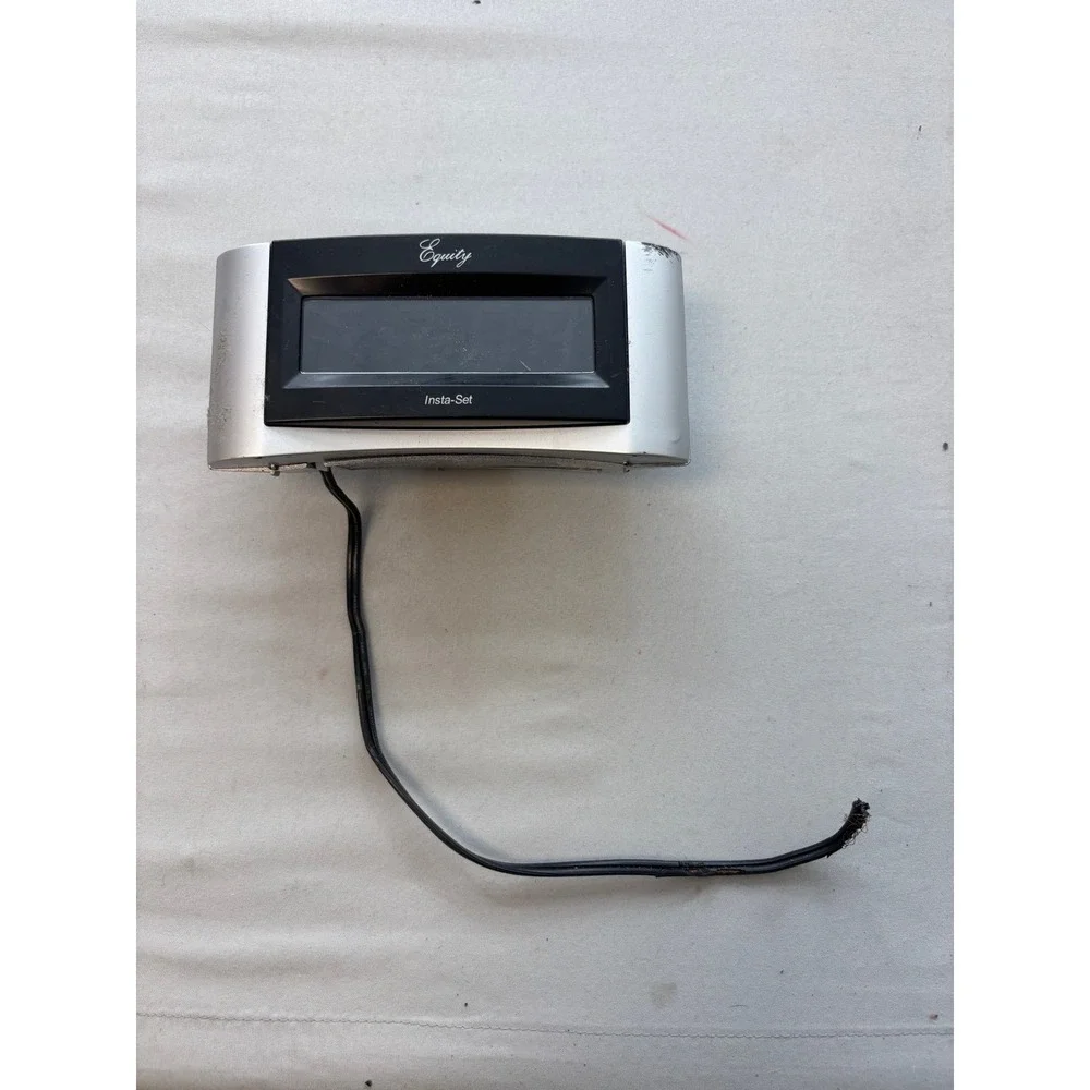 Equity Insta-Set Digital Alarm Clock Model 40010 Silver Black For Parts Repair